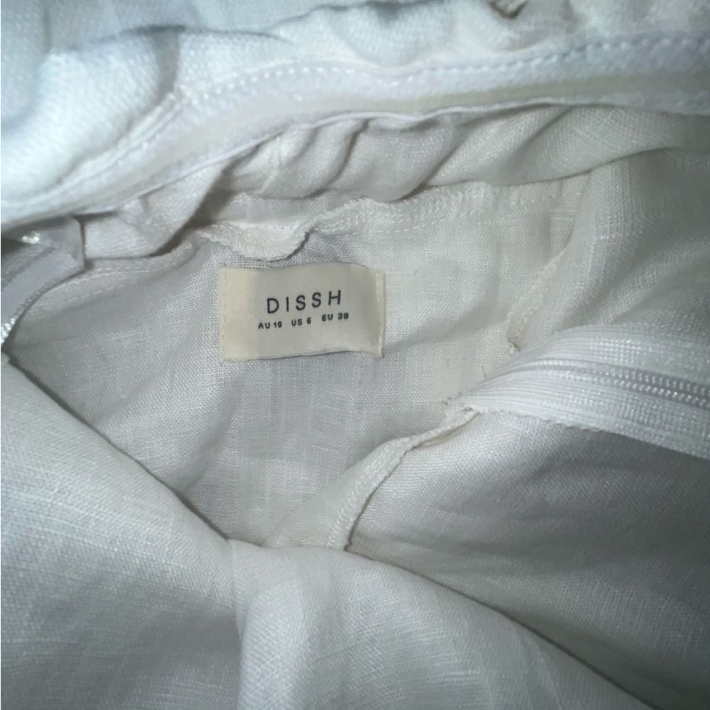 Diish Aisle white linen back bow dress - Picture 5 of 6